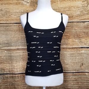 Griffith Gray for St John Black & Gold Knit Tank S